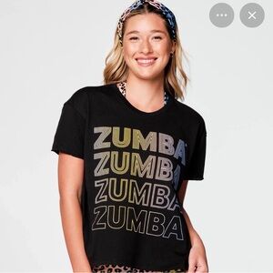 Zumba Fitness Black Graphic Tee